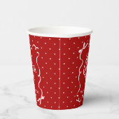 Hand Drawn Bow & Hearts Pattern Valentine's Day Pappbecher (Rechts)