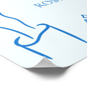 Hand Drawn Bow She Did it Graduation Party Welcome Poster (Ecke)