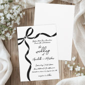 Hand Drawn Bow Whimsical Wedding Einladung
