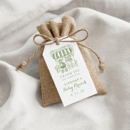 Hand Drawn Cafe Bebe Baby Brunch Geschenkanhänger