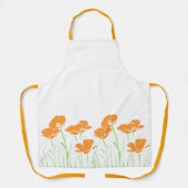 Hand Drawn California Poppies Schürze (Vorderseite)