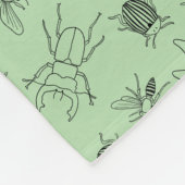 Hand-Drawn Cartoon Insects Pattern Throw Blanket Fleecedecke (Ecke)