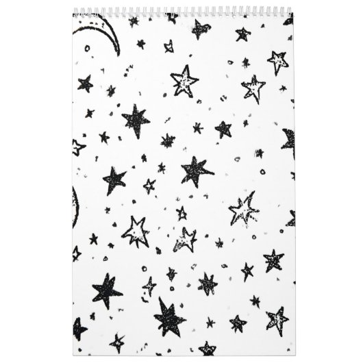 Hand Drawn Celestial Night Sky Pattern Kalender (Titelbild)