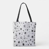 Hand Drawn Celestial Night Sky Pattern Tasche (Rückseite)
