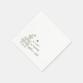 Hand Drawn Champagne Glass Tower Wedding Napkins Serviette (Ecke)