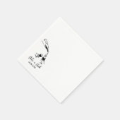 Hand Drawn Champagne Tower Glass Wedding Napkins Serviette (Ecke)