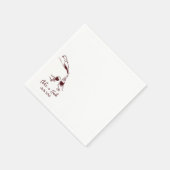 Hand Drawn Champagne Tower Glass Wedding Napkins Serviette (Ecke)