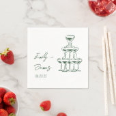 Hand Drawn Champagne Tower Wedding Napkins Serviette (Beispiel)