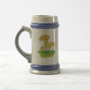 Hand Drawn Chanterelle Mushroom Bierglas