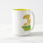 Hand Drawn Chanterelle Mushroom Zweifarbige Tasse (VorderseiteRechts)