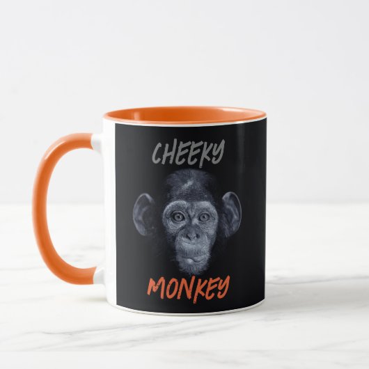 Hand Drawn Cheeky Monkey Mug  Tasse (Links)