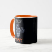 Hand Drawn Cheeky Monkey Mug Tasse (Vorderseite Links)