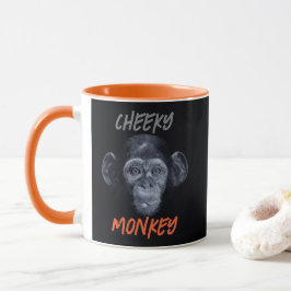 Hand Drawn Cheeky Monkey Mug Tasse