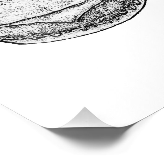 Hand-Drawn Cheeseburger Art Print Fotodruck (Ecke)