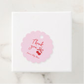 Hand Drawn Cherry Bow Danke Baby Dusche Geschenkanhänger (Beispiel)