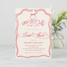 Hand Drawn Cherub Vintage Cupid Bridal Shower