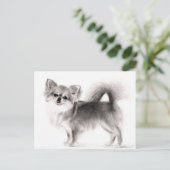 Hand Drawn Chihuahua Postkarte (Stehend Vorderseite)