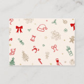 Hand Drawn Christmas Baby Shower Books for Baby Begleitkarte (Rückseite)