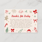 Hand Drawn Christmas Baby Shower Books for Baby Begleitkarte (Vorderseite)