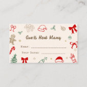 Hand Drawn Christmas Baby Shower Guess How Many Begleitkarte (Vorderseite)