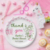 Hand Drawn Christmas Bridal Shower Pappteller (Party)