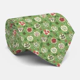Hand Drawn Christmas Ornaments Neck Tie Krawatte