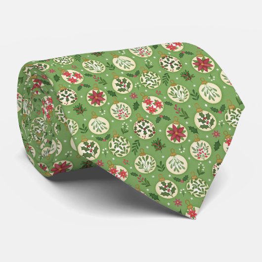 Hand Drawn Christmas Ornaments Neck Tie Krawatte (Gerollt)