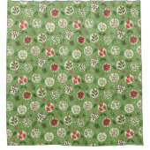 Hand Drawn Christmas Ornaments Shower Curtain Duschvorhang (Vorderseite)