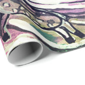 HAND DRAWN CHRISTMAS SCENE GIFT WRAPPING PAPIER GESCHENKPAPIER (Rolleneckpunkt)