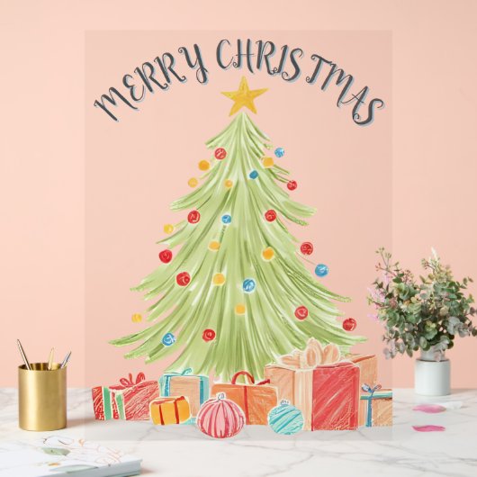 Hand-Drawn Christmas Sketch  Acrylschild (Hochzeit)