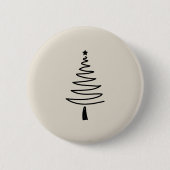 Hand Drawn christmas tree Button (Vorderseite)