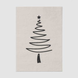 Hand Drawn christmas tree Seidenpapier