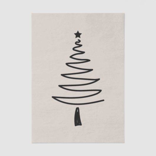 Hand Drawn christmas tree Seidenpapier (Vorderseite)