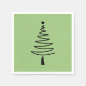 Hand Drawn christmas tree Serviette (Vorderseite)