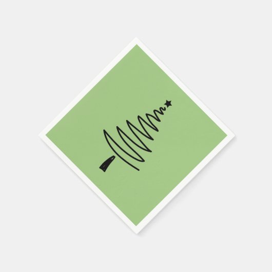 Hand Drawn christmas tree Serviette (Ecke)