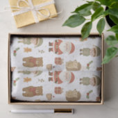 Hand Drawn Christmas Woodland Tissue Paper Seidenpapier (Geschenk)