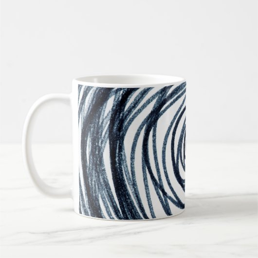 Hand-drawn circles spiral pattern with abstract do kaffeetasse (Links)