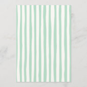 Hand Drawn Coquette Frame Stripes St Patrick's Day Einladung (Rückseite)