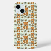 Hand-Drawn Coquette Teddy Bears Seamless Pattern Case-Mate iPhone Hülle (Rückseite)