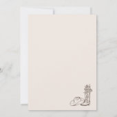 Hand Drawn Country Bridal Shower Einladung (Rückseite)