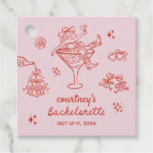 Hand Drawn Cowgirl Bachelorette Weekend Geschenkanhänger (Vorderseite)