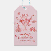 Hand Drawn Cowgirl Bachelorette Weekend Geschenkanhänger (Vorderseite)