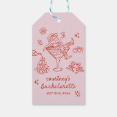 Hand Drawn Cowgirl Bachelorette Weekend Geschenkanhänger (Rückseite)