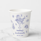 Hand Drawn Cowgirl Bachelorette Weekend Pappbecher (Vorderseite)