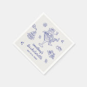 Hand Drawn Cowgirl Bachelorette Weekend Serviette (Ecke)