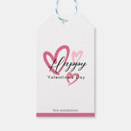 Hand-drawn Cute Hearts Happy Valentine's Day Geschenkanhänger