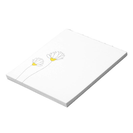 Hand Drawn Daisies Notizblock (Rotiert)