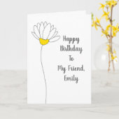 Hand Drawn Daisy Karte (Gelbe Blume)