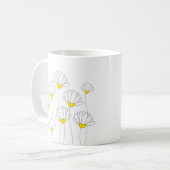 Hand Drawn Daisy Stems Kaffeetasse (Vorderseite Links)