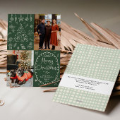 Hand Drawn Dark Green Frohe Weihnachten 2 Foto